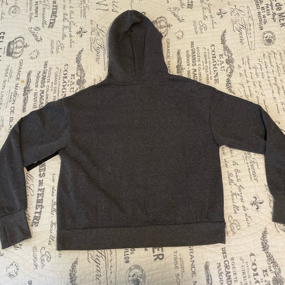 Womens Grey Sequin Hoodie, Bebe, Size M - Picture 3 of 5